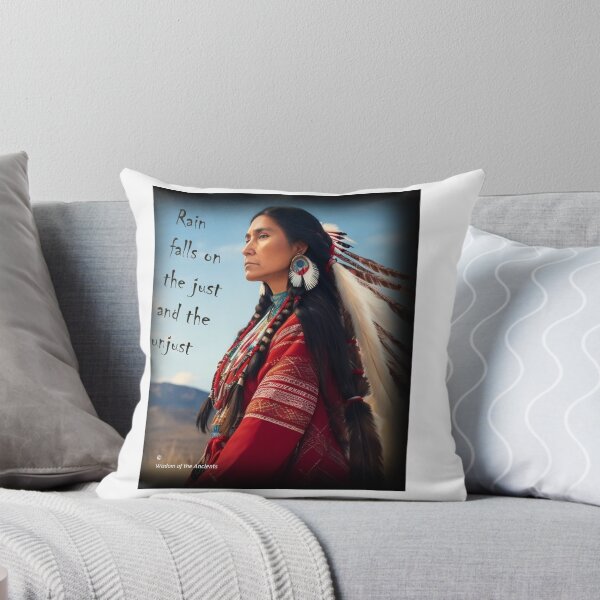 Item preview, Native American woman with traditional spiritual quote designed and sold by ElderWisdom.