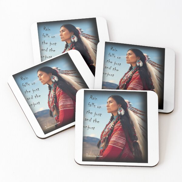 Item preview, Native American woman with traditional spiritual quote designed and sold by ElderWisdom.