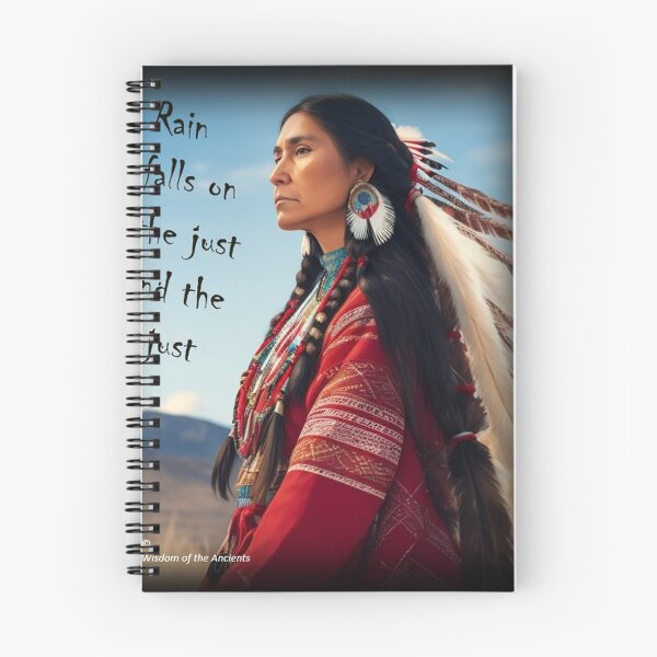 Item preview, Native American woman with traditional spiritual quote designed and sold by ElderWisdom.