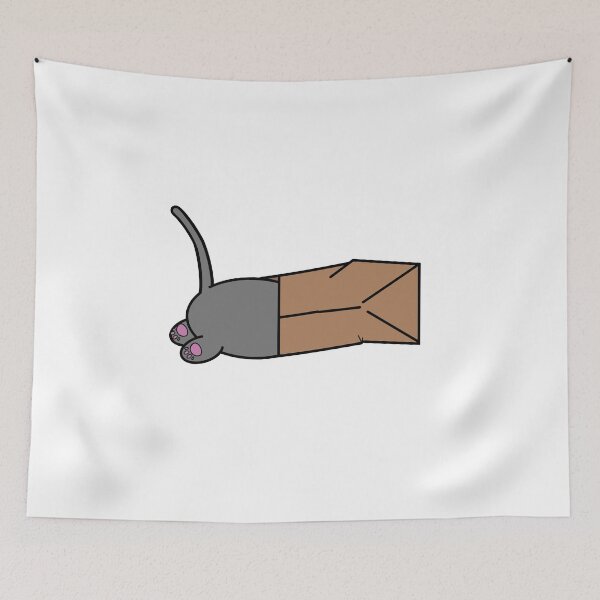 Item preview, Paper Bag Gray Cat designed and sold by Ashley Ferrin.