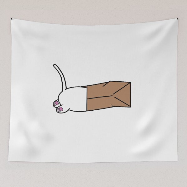 Item preview, Paper Bag White Cat designed and sold by Ashley Ferrin.
