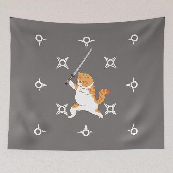 Item preview, Chub Orange Ninja Cat designed and sold by CatsWCleavers.