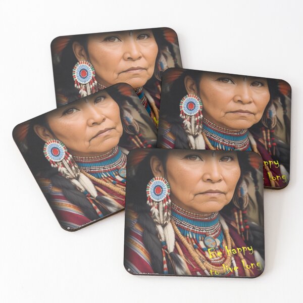 Item preview, Native American woman with traditional quote designed and sold by ElderWisdom.