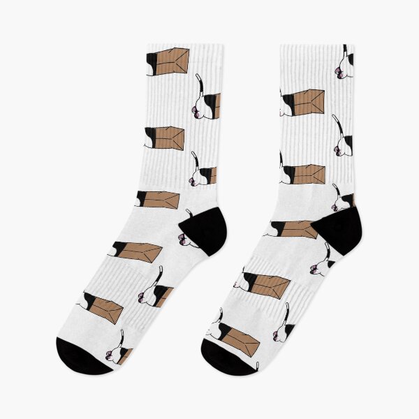 Item preview, Paper Bag Black and White Spotted Cat designed and sold by Ashley Ferrin.