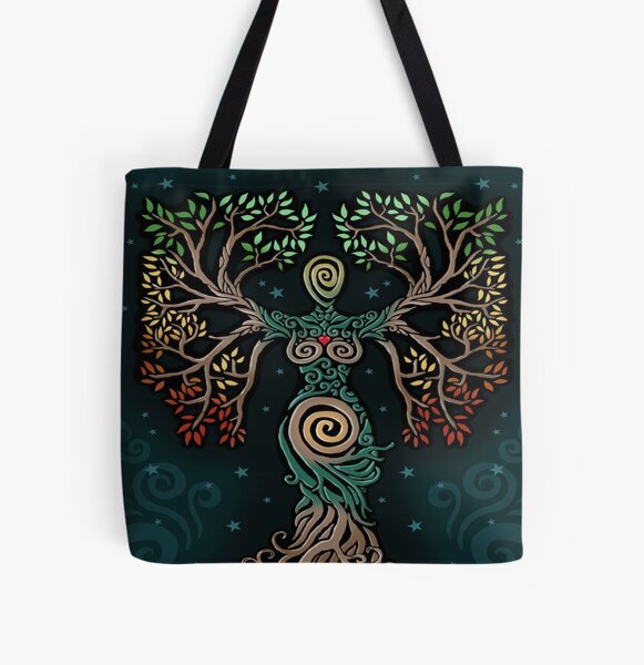 Buddha Groove Tree of Life Indian Folk Art Messenger Bag