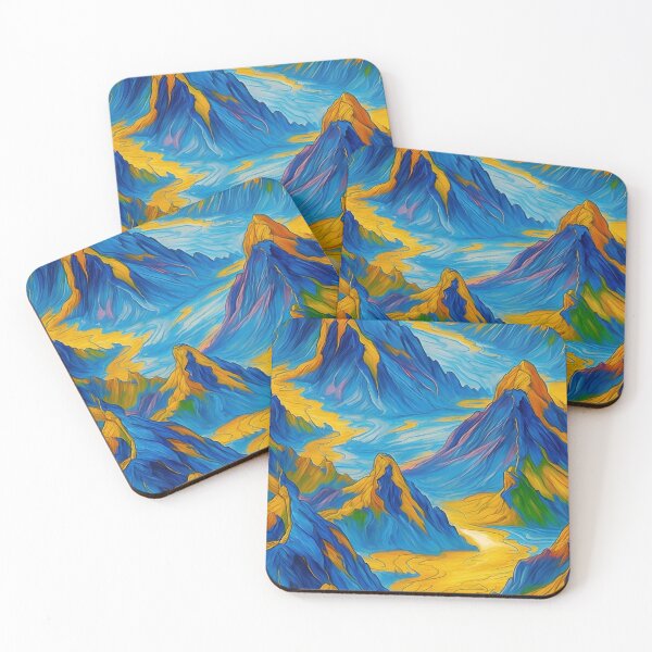 Item preview, Minimalist Monochromatic Blue Landscape Painting: Tranquility in Simplicity designed and sold by Tamas Das.