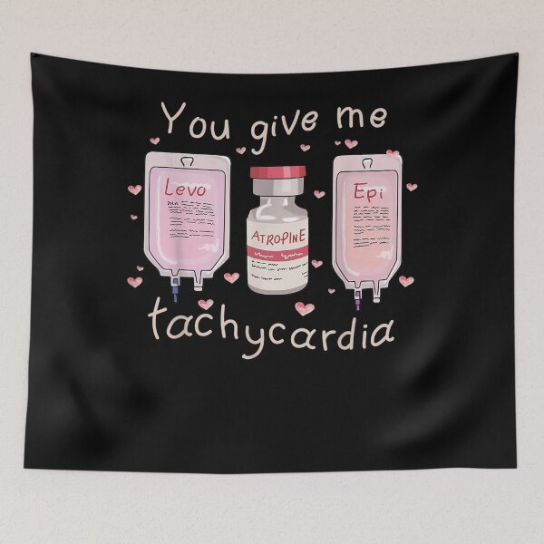 Item preview, You Give Me Tachycardia Funny Nurse Valentine's Day 2023 designed and sold by KatieRobinson42.
