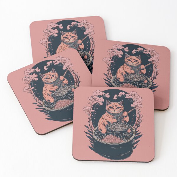 Item preview, Kawaii Vintage Style Japenese Ramen Cat designed and sold by YrtemmyS.