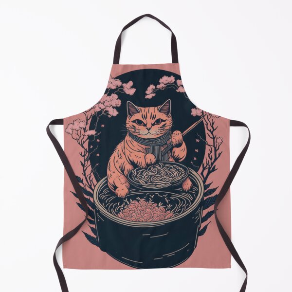 Item preview, Kawaii Vintage Style Japenese Ramen Cat designed and sold by YrtemmyS.