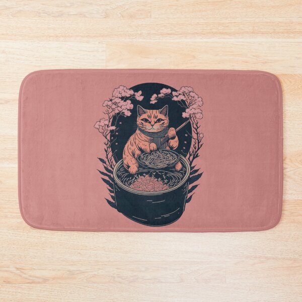 Item preview, Kawaii Vintage Style Japenese Ramen Cat designed and sold by YrtemmyS.