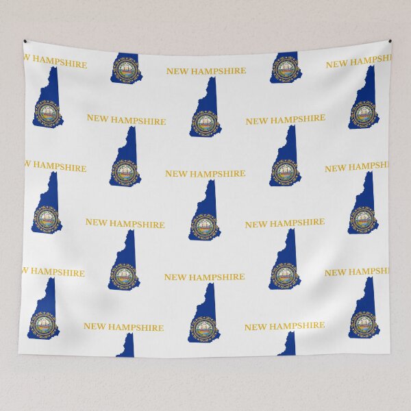 Item preview, New Hampshire Flag Map designed and sold by mannhanoii.