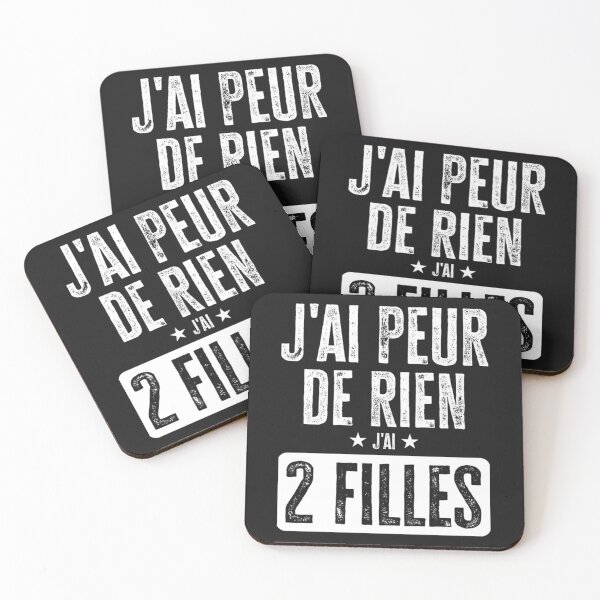 Item preview, jai peur de rien jai deux filles funny mothers day or fathers day dad designed and sold by bastillemag.