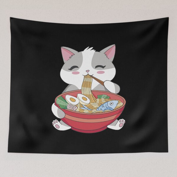 Item preview, Cat eats ramen designed and sold by DerSenat.