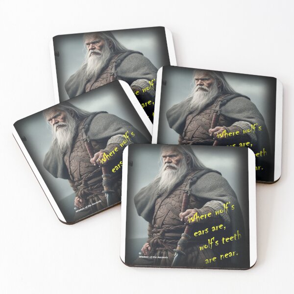 Item preview, Senior Viking warrior with traditional Viking quote designed and sold by ElderWisdom.