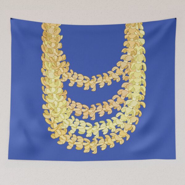 Item preview, Make a Flower Lei-blue bkgrd designed and sold by Linda Maliuana.