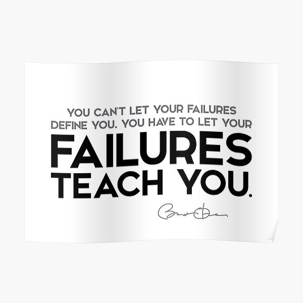 failures teach you - barack obama Poster