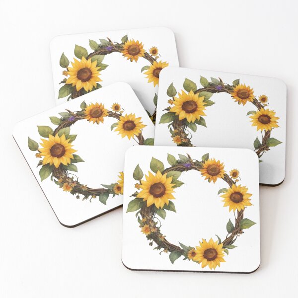 Item preview, Watercolor sunflower wreath designed and sold by Jayjaynaenae.