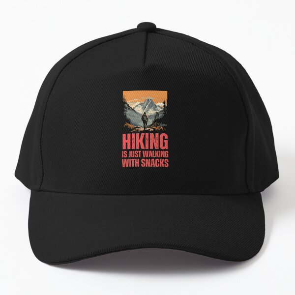 Item preview, Hiking is Just Walking With Snacks. hiking humor designed and sold by HikingGalleria.