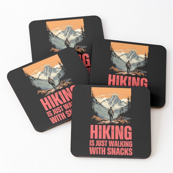 Item preview, Hiking is Just Walking With Snacks. hiking humor designed and sold by HikingGalleria.