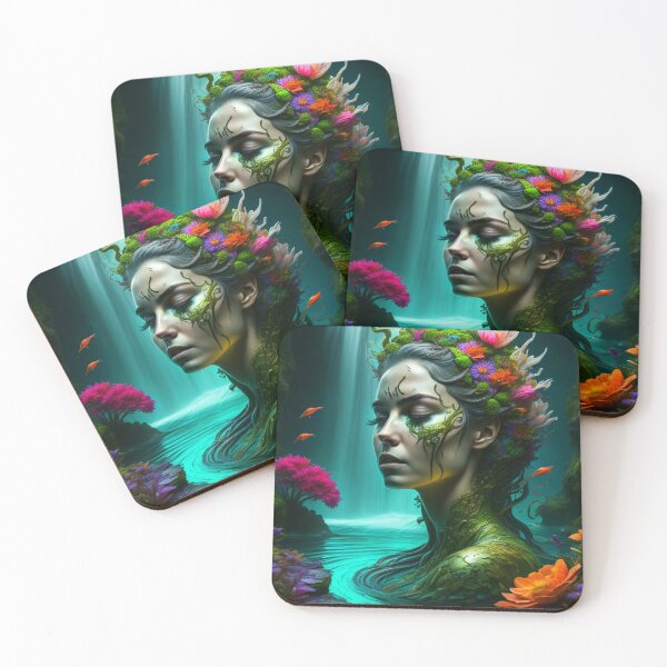 Item preview, Flower woman united with nature designed and sold by AICreatorin.