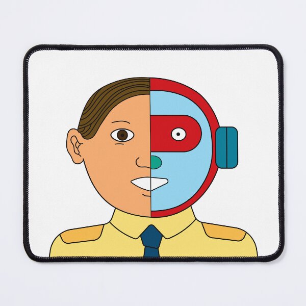 Item preview, Cyborg. Half human half robot face wearing business worker uniform. designed and sold by Nalidsa Sukprasert.