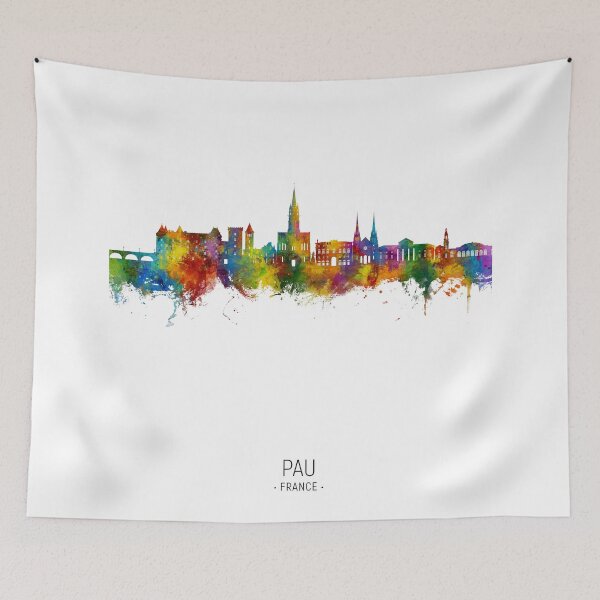 Item preview, Pau France Skyline designed and sold by ArtPrints.