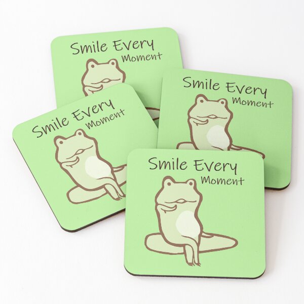 Item preview, Funny Cute Frog Sayings Smile Every Moment designed and sold by GaemGlomDesign.