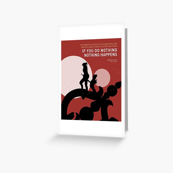 Goblin Slayer Anime Motivation Greeting Card