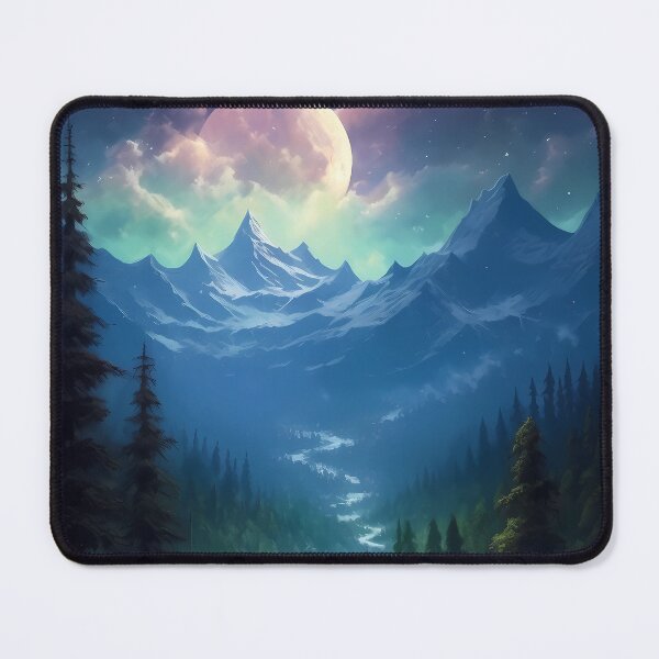Item preview, River Surrounded By Mountains. Dark Emerald & Azure designed and sold by GiveMeMood.