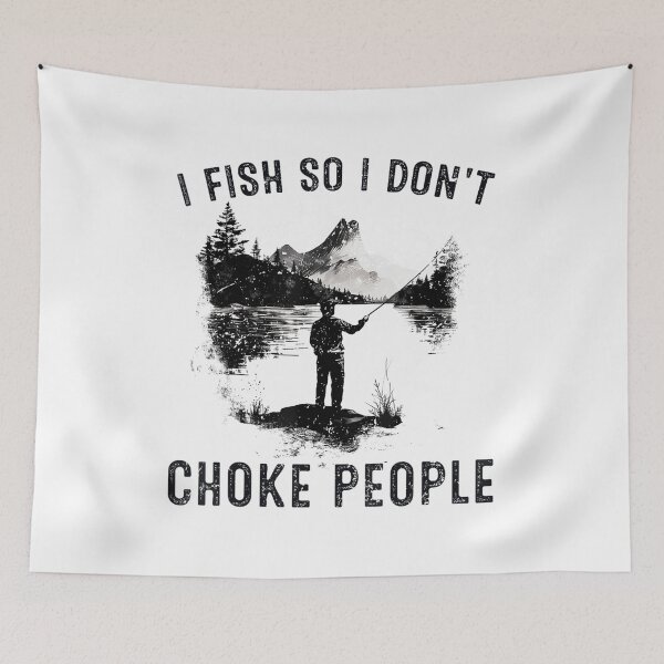 Item preview, I Fish So I Don't Choke People Funny Fishing Fisherman designed and sold by luoginak.