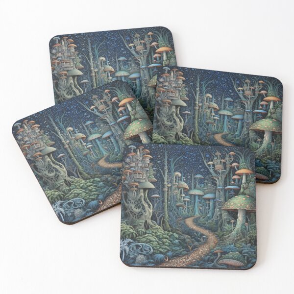 Item preview, Enchanted Fairytale Mushroom Forest designed and sold by EpicFoxArt.