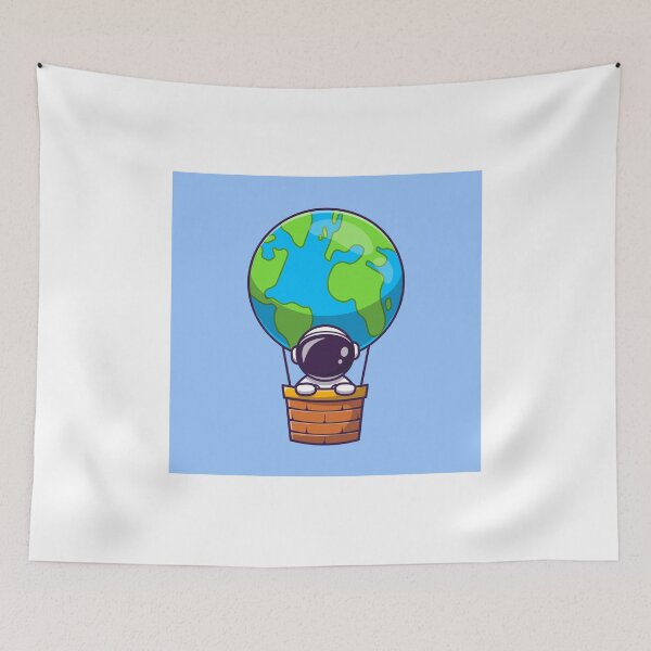 Item preview, Astro-Bunny: Cute Rabbit Astronaut Dabbing and Flying with Carrot Rocket designed and sold by hjian8219.