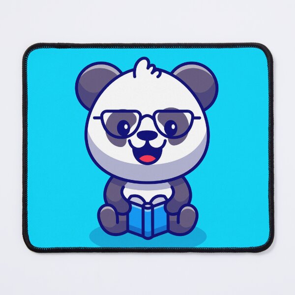 Item preview, Adorable Panda Reading Book Cartoon Icon designed and sold by hjian8219.