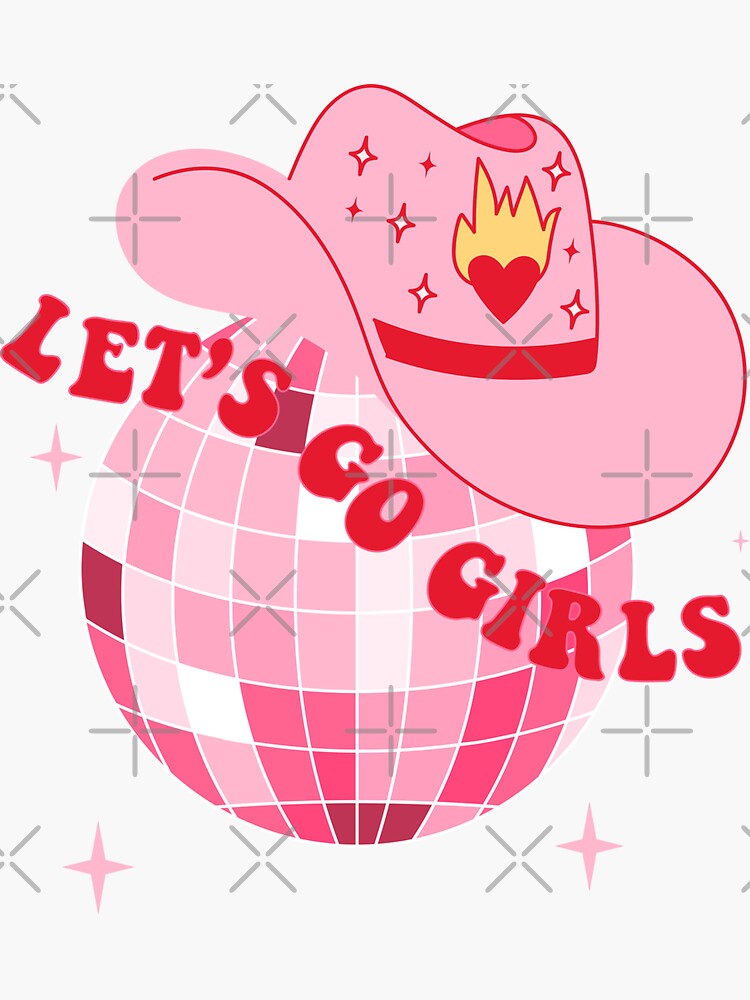 Let's Go Girls 16 Oz Libbey Glass Can Tumbler / Country Western / Cowgirl /  Cowgirl Boots//disco Ball 