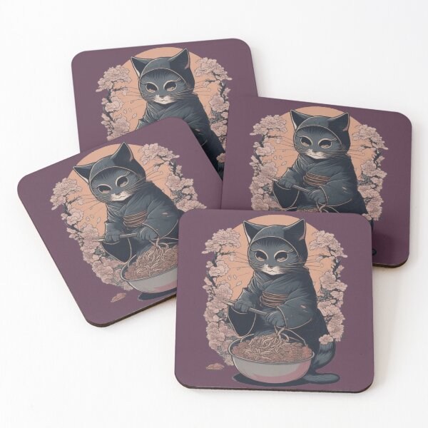 Item preview, Kawaii Vintage Style Japenese Ramen Cat designed and sold by YrtemmyS.