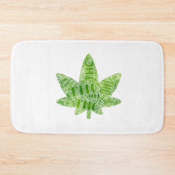 Item preview, THC leaf typography designed and sold by DeluxBee.