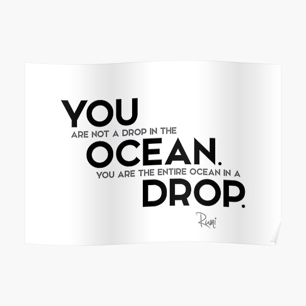 entire ocean in a drop - rumi Poster