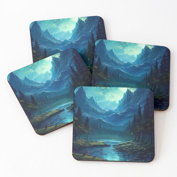 Item preview, Forest, River, Trees & Moon designed and sold by GiveMeMood.