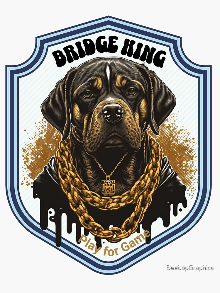 Dog Rottweiler, Bridge king, Play for game, Badge and chains