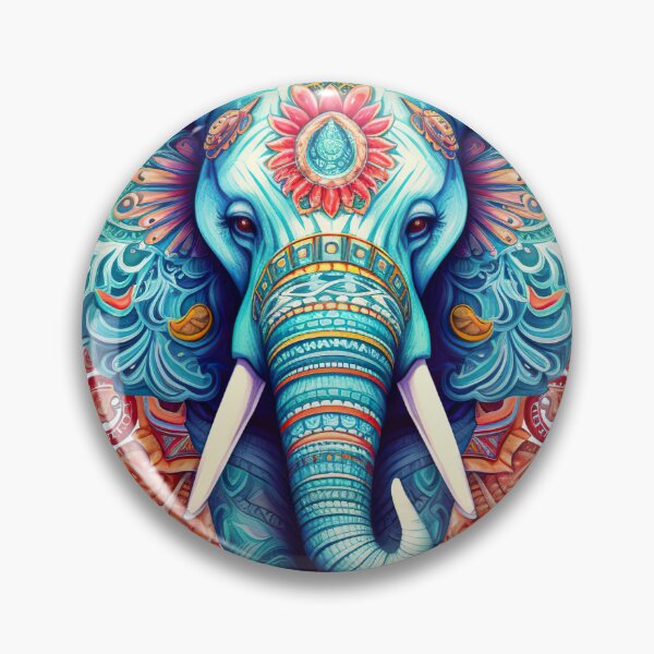 Item preview,  Elephant Book cover with white isolated background for animal mandala coloring book designed and sold by jetaiart.