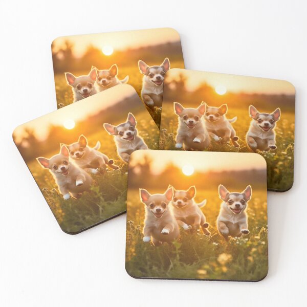 Item preview, puppy running in the sunset designed and sold by jooffyshop.