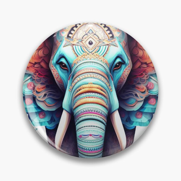 Item preview, Copy of  Elephant Book cover with white isolated background for animal mandala coloring book designed and sold by jetaiart.