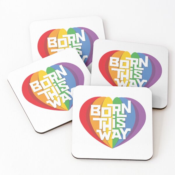 Item preview, Born This Way - Rainbow Love Heart - Gay Pride LGBTQIA+ Pride Wear - Festival Wear designed and sold by Vision-Tees.
