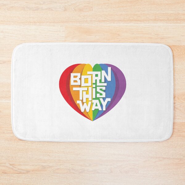 Item preview, Born This Way - Rainbow Love Heart - Gay Pride LGBTQIA+ Pride Wear - Festival Wear designed and sold by Vision-Tees.