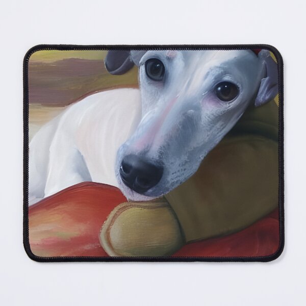 Item preview, Whippet on a sofa Portrait designed and sold by Ameiva-Apparel.