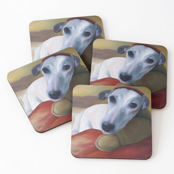 Item preview, Whippet on a sofa Portrait designed and sold by Ameiva-Apparel.
