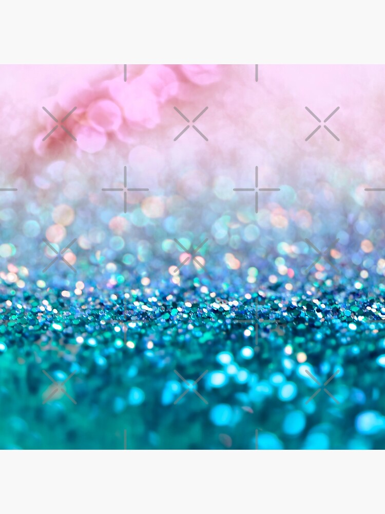 Mermaid Rose Gold and Teal Blush Glitter by MysticMarble