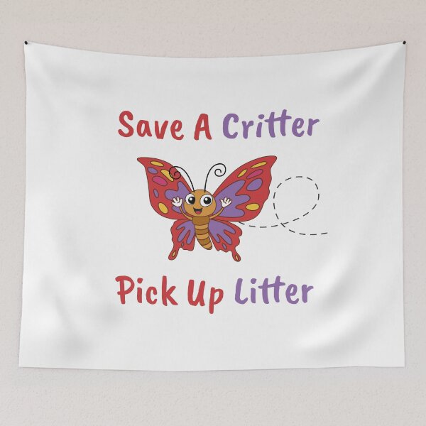 Item preview, Environmentally Conscious Happy Butterfly Pick Up Litter designed and sold by The Junto Shop.