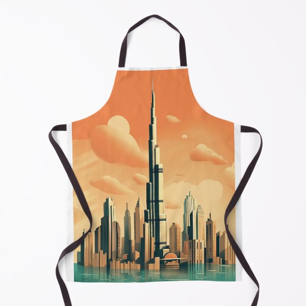 Item preview, Burj Khalifa, Dubái | arte retro designed and sold by DigitalDugong.