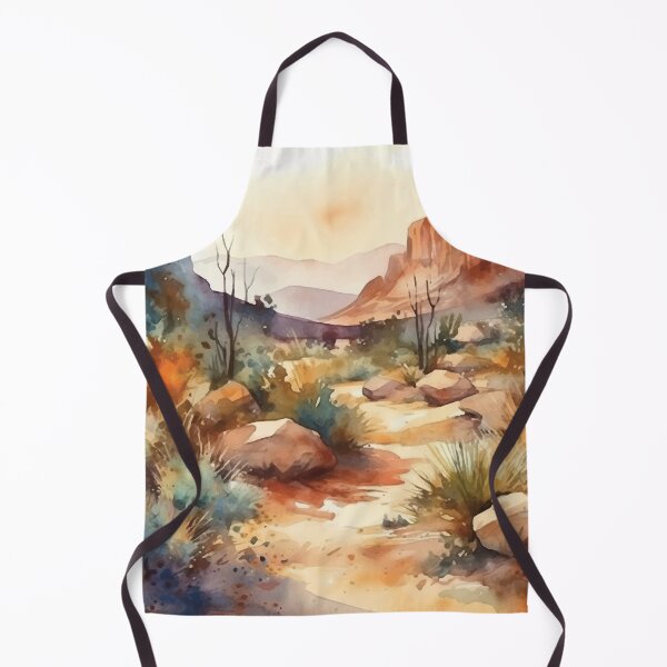 Item preview, Sunset Over the Distant Mountains - Boho Desert Landscape Watercolors designed and sold by GVRDesign.